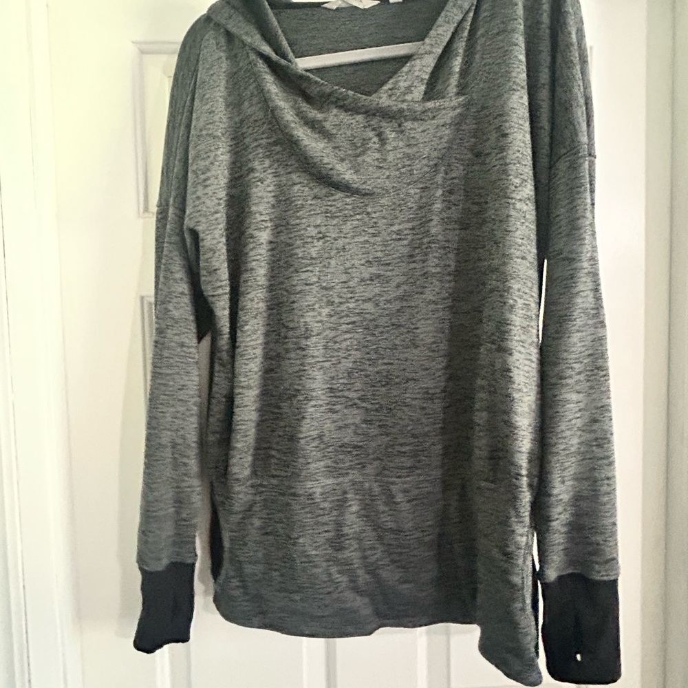 Athleta gray Long Sleeve Hoodie shirt